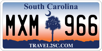 SC license plate MXM966