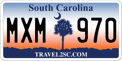SC license plate MXM970