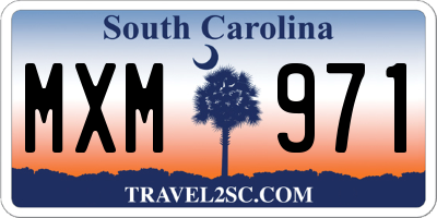 SC license plate MXM971
