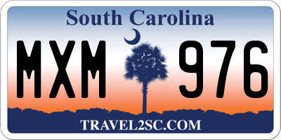 SC license plate MXM976