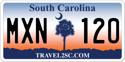 SC license plate MXN120