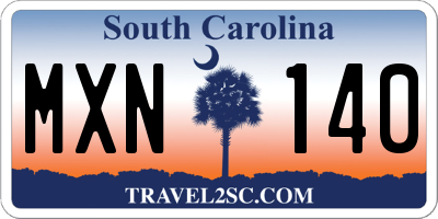 SC license plate MXN140