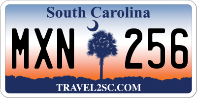 SC license plate MXN256