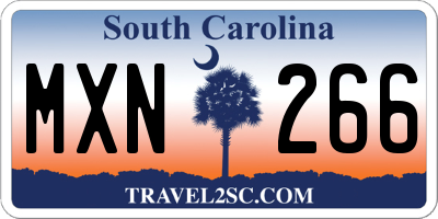 SC license plate MXN266