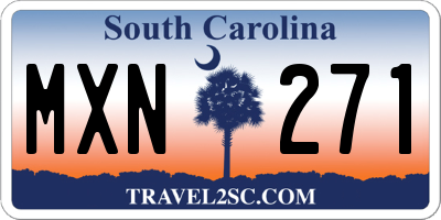 SC license plate MXN271