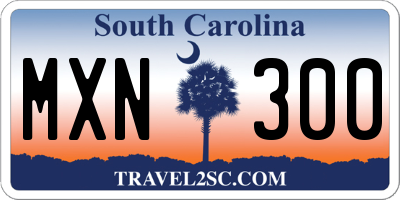 SC license plate MXN300