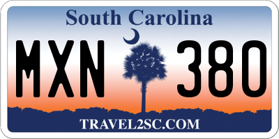 SC license plate MXN380