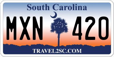 SC license plate MXN420