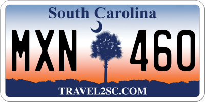 SC license plate MXN460