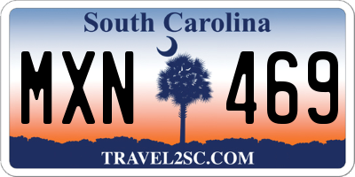 SC license plate MXN469