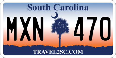 SC license plate MXN470