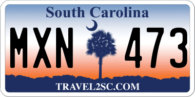 SC license plate MXN473