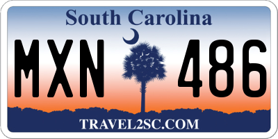SC license plate MXN486
