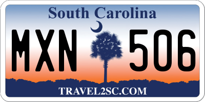 SC license plate MXN506