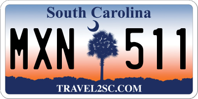 SC license plate MXN511