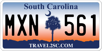 SC license plate MXN561