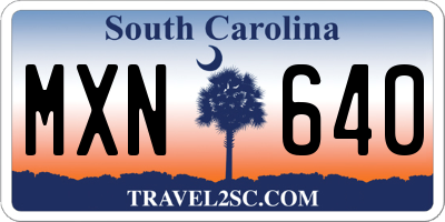 SC license plate MXN640