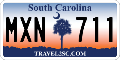 SC license plate MXN711