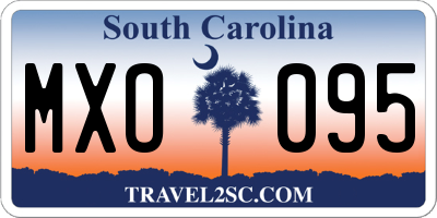 SC license plate MXO095