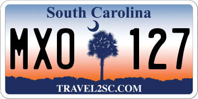 SC license plate MXO127