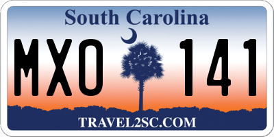 SC license plate MXO141
