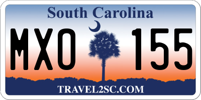 SC license plate MXO155