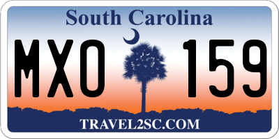 SC license plate MXO159