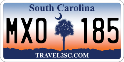 SC license plate MXO185