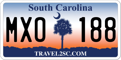 SC license plate MXO188