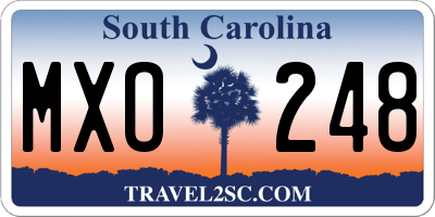 SC license plate MXO248