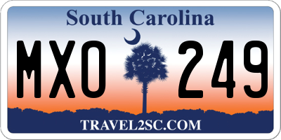 SC license plate MXO249