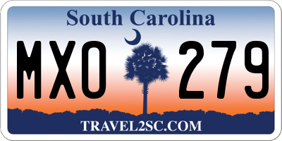 SC license plate MXO279