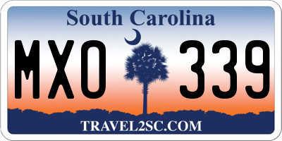 SC license plate MXO339