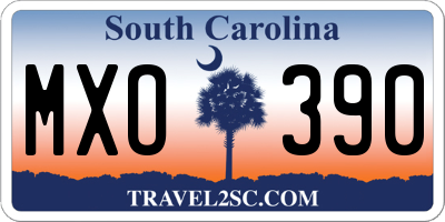 SC license plate MXO390