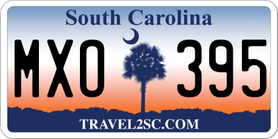 SC license plate MXO395