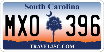 SC license plate MXO396