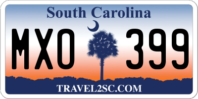 SC license plate MXO399