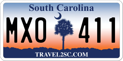 SC license plate MXO411