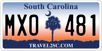 SC license plate MXO481