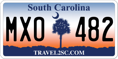 SC license plate MXO482