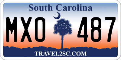 SC license plate MXO487