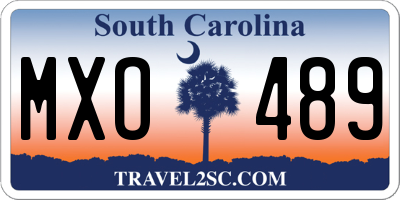 SC license plate MXO489
