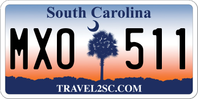 SC license plate MXO511