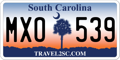 SC license plate MXO539