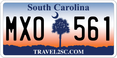 SC license plate MXO561