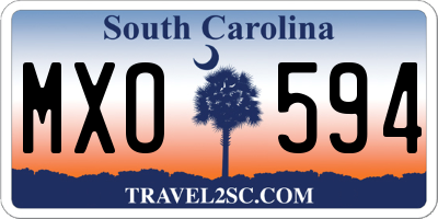 SC license plate MXO594