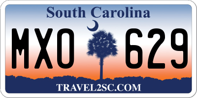 SC license plate MXO629