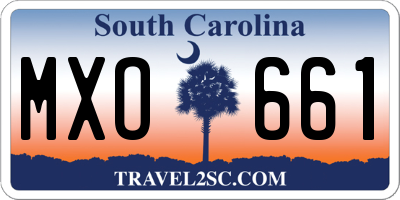 SC license plate MXO661