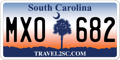 SC license plate MXO682