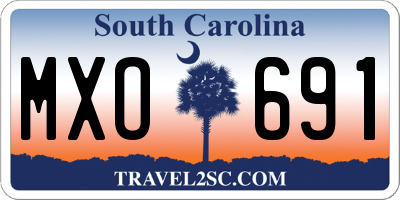SC license plate MXO691